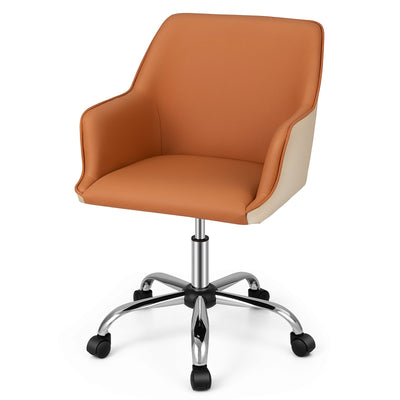 PU Covered Office Chair with Adjustable Height and Sponge Padded Cushion - Relaxacare