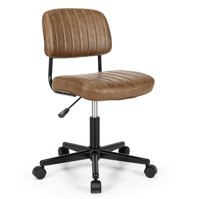 PU Leather Adjustable Office Chair Swivel Task Chair with Backrest - Relaxacare