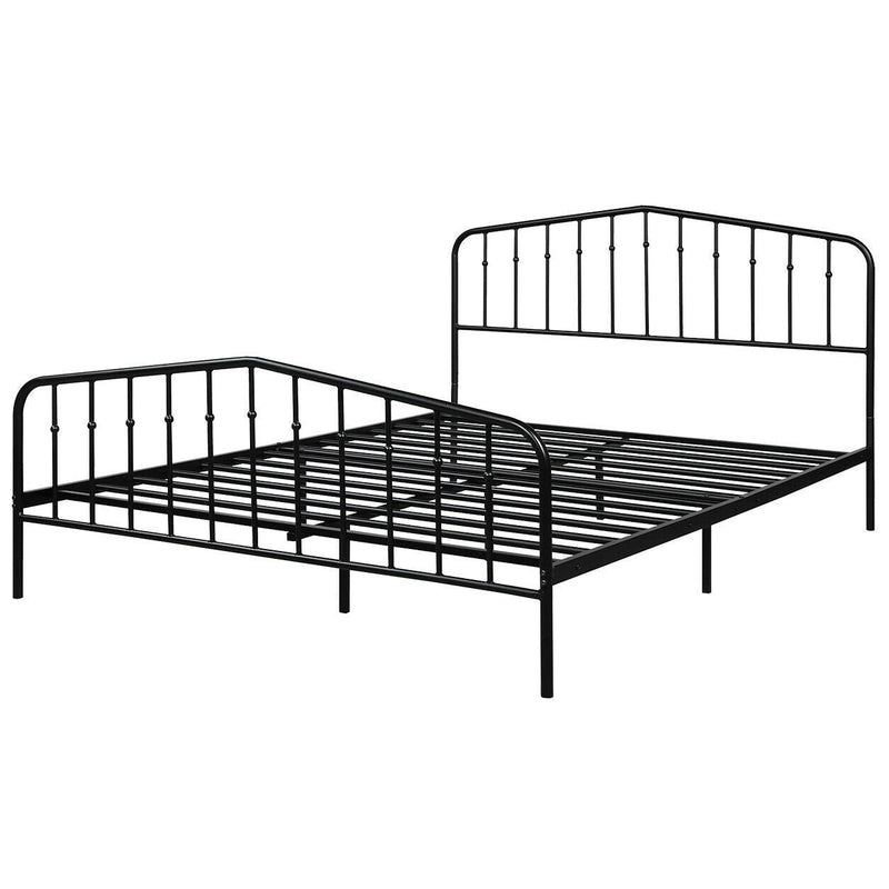 Queen Size Metal Bed Frame Steel Slat Platform - Relaxacare