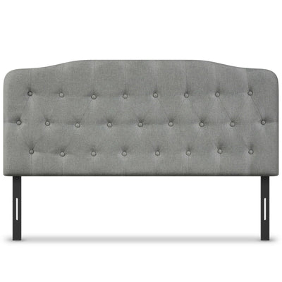 Queen Upholstered Headboard with Adjustable Heights-Light Gray - Relaxacare