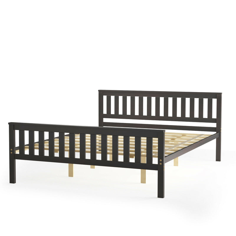Queen Wood Platform Bed with Headboard - Relaxacare