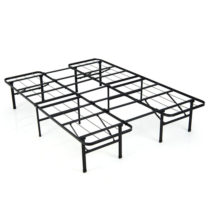Queen/King Size Folding Steel Bed Frame for Kids Teens and Adults - Relaxacare