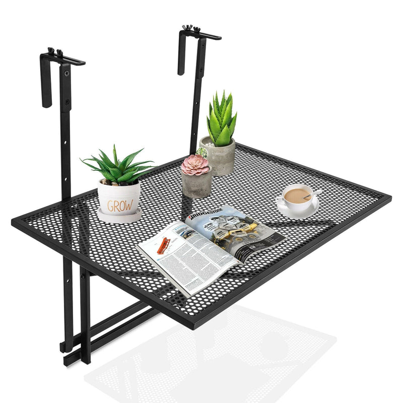 Railing Folding Table with 5-Level Adjustable Heights - Relaxacare