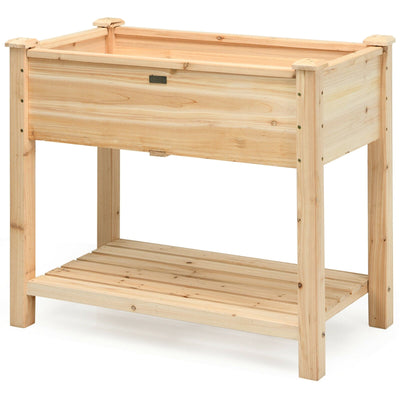 Raised Garden Elevated Wood Planter Box Stand - Relaxacare