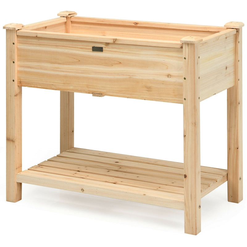 Raised Garden Elevated Wood Planter Box Stand - Relaxacare