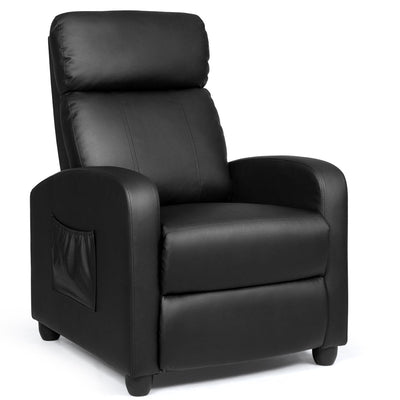 Recliner Massage Wingback Single Chair with Side Pocket - Relaxacare