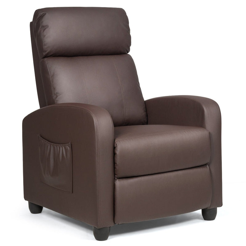 Recliner Sofa Wingback Chair with Massage Function-Brown - Relaxacare