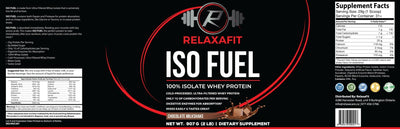 RelaxaFit - Premium Ultra Pure Whey Protein Isolate - Chocolate Flavor, 2lbs - Relaxacare