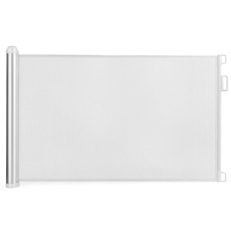 Retractable Baby Safety Gate with Easy Latch and Flexible Design-White - Relaxacare