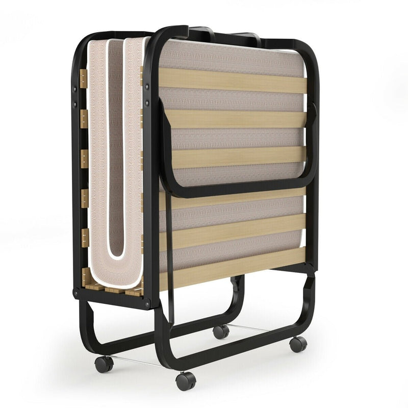 Rollaway Folding Bed with Memory Foam Mattress - Relaxacare