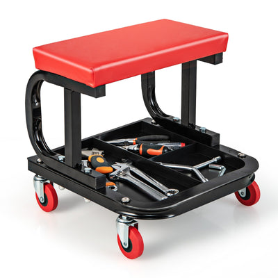 Rolling Creeper with Classified Tool Tray and Cushioned Seat - Relaxacare