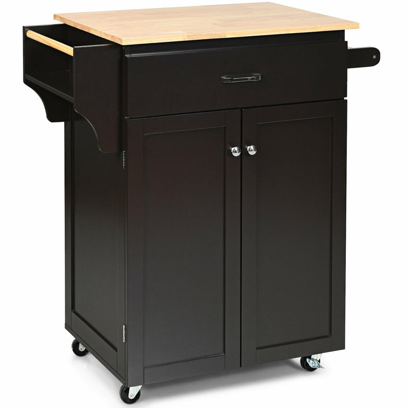 Rolling Kitchen Island with Spice Rack and Adjustable Shelf - Relaxacare