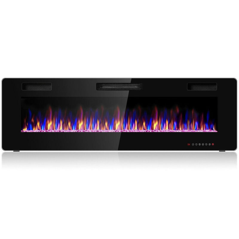 Sale-60 Inch Recessed Ultra Thin Mounted Wall Electric Fireplace - Relaxacare