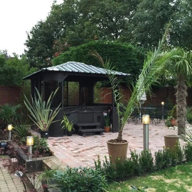 Sale-Great Lakes-Fraser Gazebo 10ft x 10ft - Coffee for Hot Tubs - Relaxacare