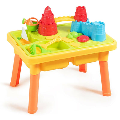 Sand and Water Play Table for Kids with Sand Castle Molds - Relaxacare