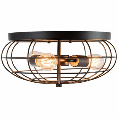 Semi Flush Mount Ceiling Light with Industrial Retro Design - Relaxacare