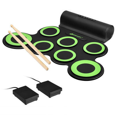 Set 7 Kit Electronic Roll Up Pads MIDI Drum - Relaxacare