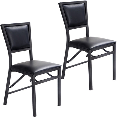 Set of 2 Metal Folding Chair Dining Chairs - Relaxacare