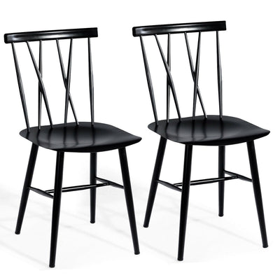 Set of 2 Modern Dining Chairs with Backrest - Relaxacare