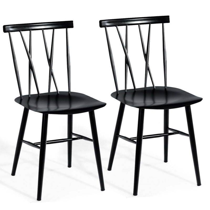 Set of 2 Modern Dining Chairs with Backrest - Relaxacare
