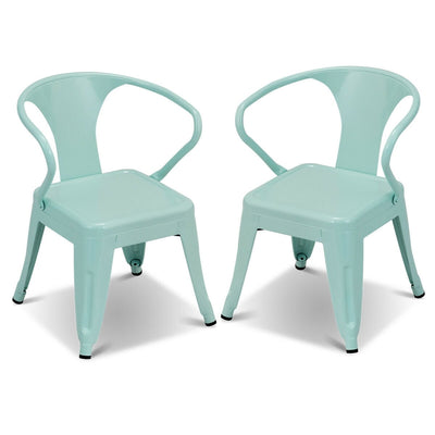 Set of 2 Steel Armchair Stackable Kids Chairs - Relaxacare