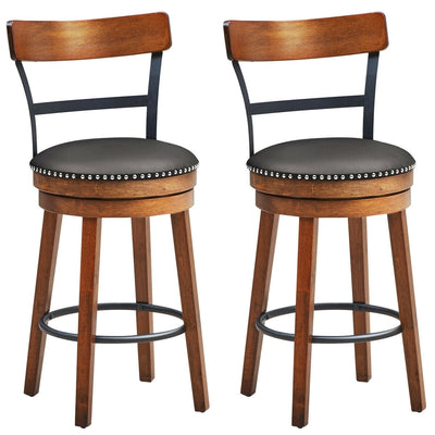 Set of 2 Swivel Counter Height Bar Stools - Relaxacare