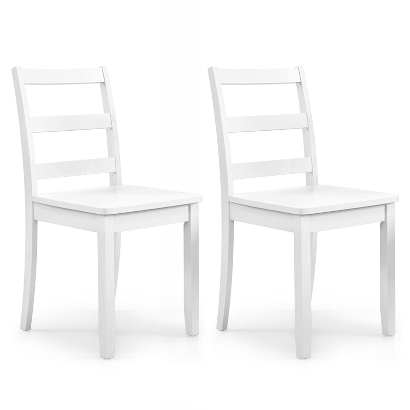 Set of 2 Wood Dining Chairs with Solid Rubber Wood Legs - Relaxacare