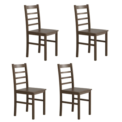 Set of 4 Modern Kitchen Dining Chairs with Solid Rubber Wood Structure - Relaxacare