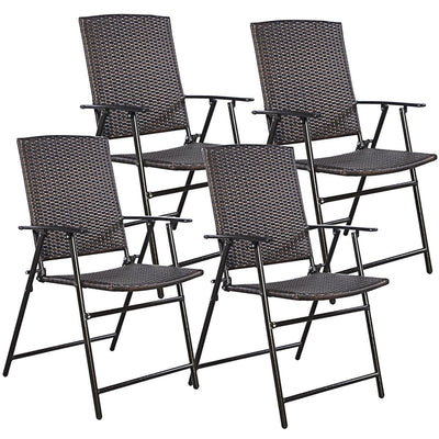 Set of 4 Rattan Folding Chair - Relaxacare