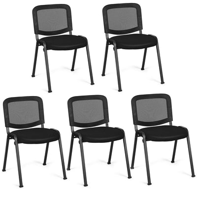 Set of 5 Stackable Conference Chairs with Mesh Back - Relaxacare