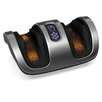 Shiatsu Foot Massager with Kneading and Heat Function-Gray - Relaxacare