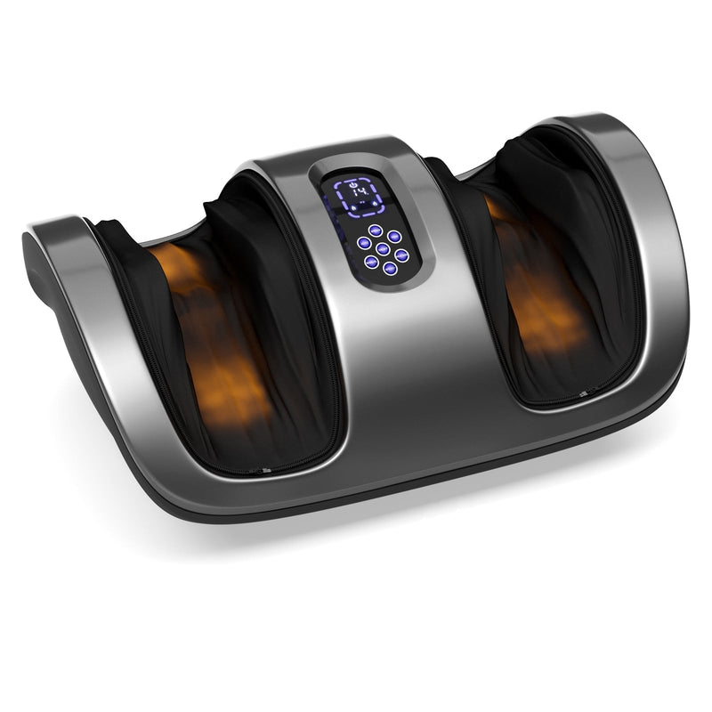 Shiatsu Foot Massager with Kneading and Heat Function-Gray - Relaxacare