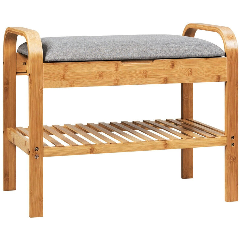 Shoe Rack Bench with Storage Shelf for Entryway Hallway Bedroom - Relaxacare
