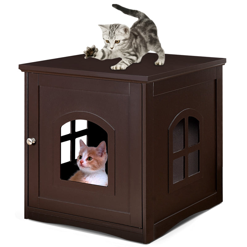 Side Table Nightstand Decorative Cat House - Relaxacare