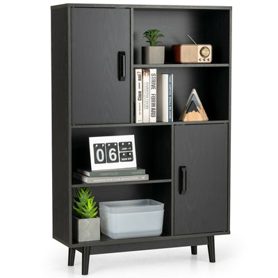 Sideboard Storage Cabinet with Door Shelf-Black - Relaxacare