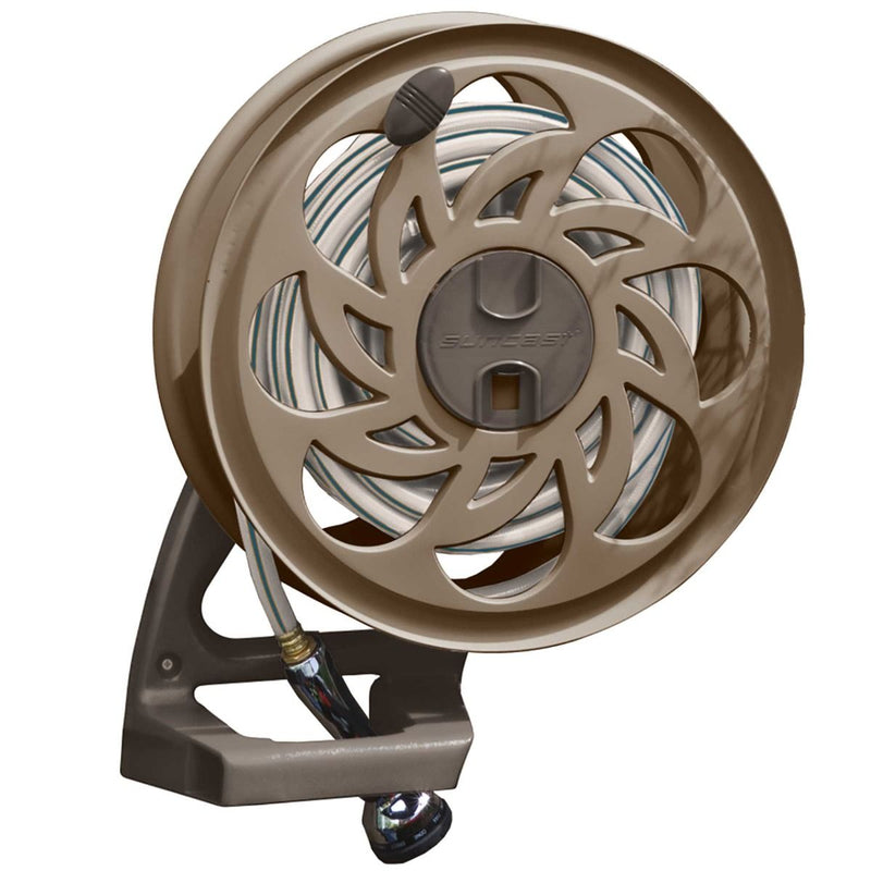 SunCast- 125 ft. Side Tracker® Wall Mount Hose Reel - Dark Taupe - Relaxacare