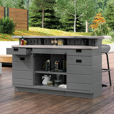 SunCast-Backyard Oasis - Entertaining Bar - Cool Gray - Relaxacare