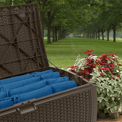 SunCast- Medium Wicker Deck Box 73 Gallon - Relaxacare