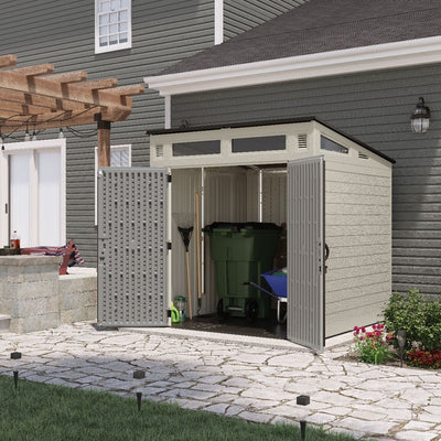 SunCast- Modernist 7 ft. x 7 ft. Storage Shed- Vanilla - Relaxacare