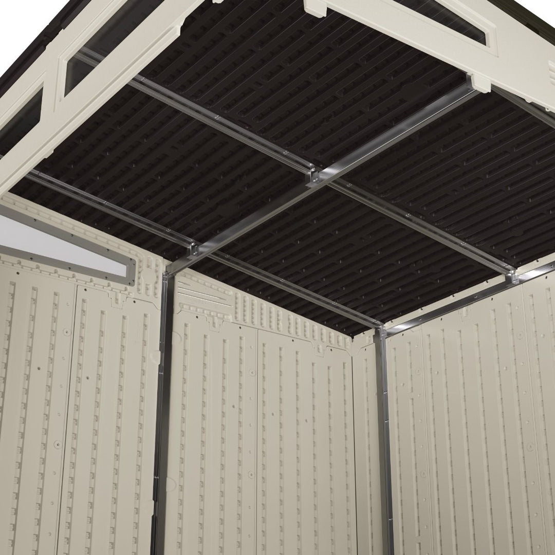 SunCast- Modernist 7 ft. x 7 ft. Storage Shed- Vanilla