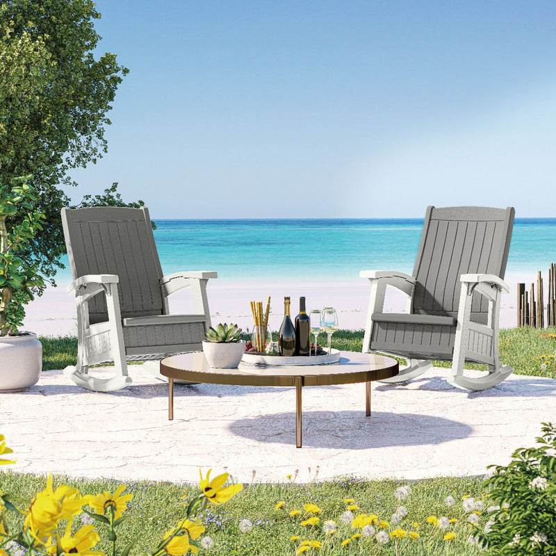 SunCast- Rocking Chair with Storage - Dove Gray - Relaxacare