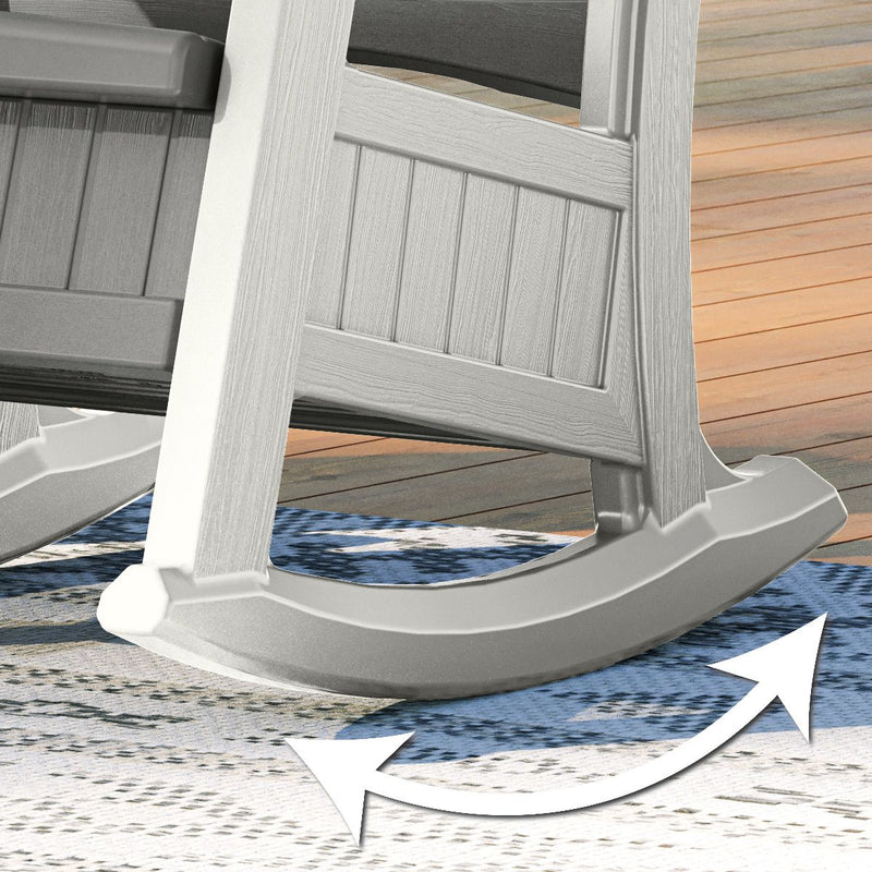 SunCast- Rocking Chair with Storage - Dove Gray - Relaxacare