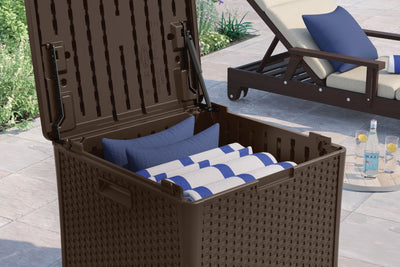 SunCast- Wicker storage cube - Java 60 gallon - Relaxacare