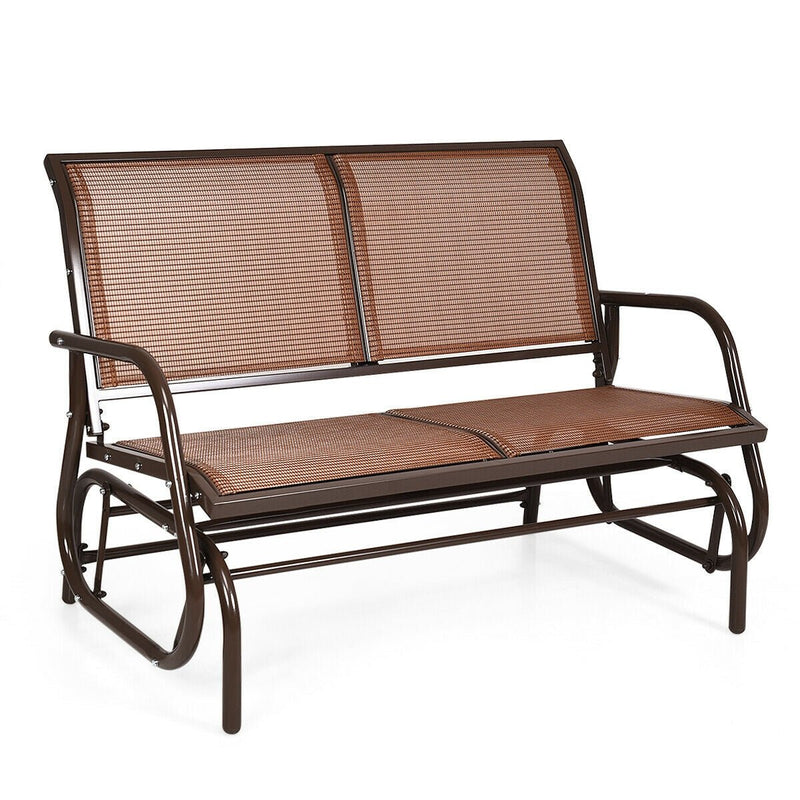 Swing Glider Chair 48 Inch Loveseat Rocker Lounge Backyard - Relaxacare