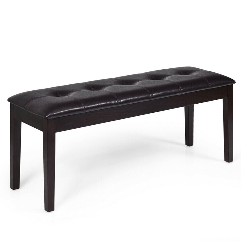 Traditional Upholstered PU Leather Dining Room Bench - Relaxacare