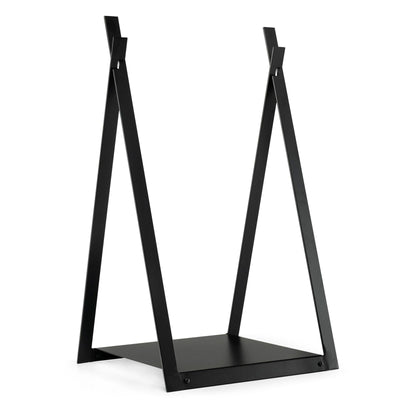 Triangle Firewood Rack with Raised Base for Fireplace Fire Pit - Relaxacare