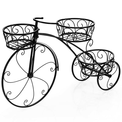 Tricycle Plant Stand Flower Pot Cart Holder in Parisian Style - Relaxacare