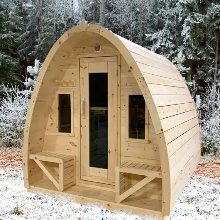 True North Large Pod Outdoor Sauna – Red Cedar, White Cedar, Pine Wood - Relaxacare