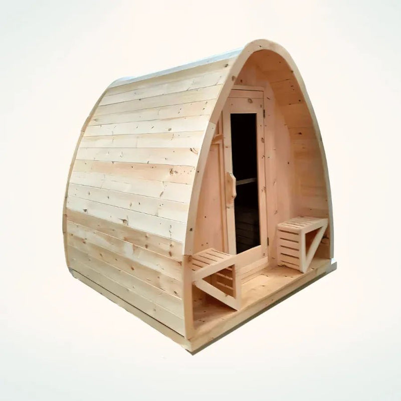 True North Large Pod Outdoor Sauna – Red Cedar, White Cedar, Pine Wood - Relaxacare