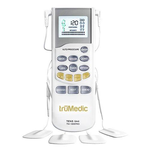 TruMedic TM-1000PRO Deluxe TENS Unit Electronic Pulse Massager - Relaxacare
